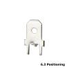 BHUPWZE 100PCS 6.3MM 4.8MM Inserts Plug Male Terminal 250 PCB Solder Lug Thickness 0.8 Two Legs,PCB Welding Sheet(6.3 Positioning) view 2
