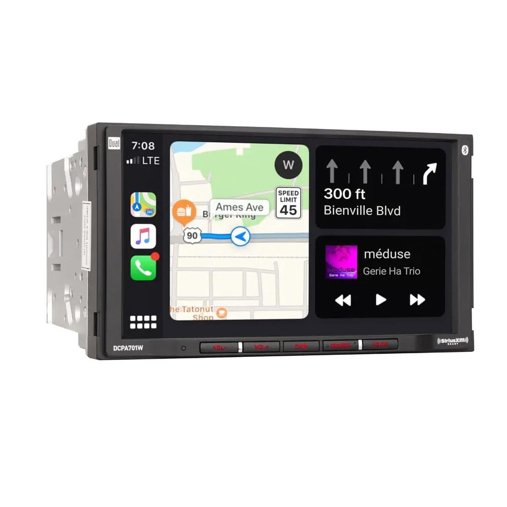 Dual DCPA701-4 7" Digital Media Receiver w/Apple CarPlay & Android Auto Support