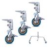 3 Packs Professional Swivel Caster Wheels Set,Heavy Duty Photography C Stand Rolling Metal Rubber Wheels with Brake for Photo Video Studio Shooting, Foldable Light Stand Tripod PU Light Stand Wheel view 1