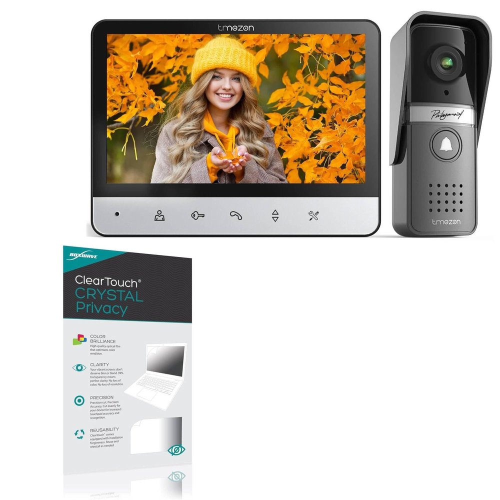 BoxWave Screen Protector Compatible with TMEZON Wired Video Intercom System (MZ-V20*2) - ClearTouch Crystal Privacy (2-Pack), Privacy Screen Protector Flexible Film Clear
