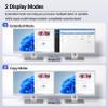 4K60Hz USB3.0 Dual Monitor HDMI KVM Switch 2 Minitors 2 Computers, 2 Port HDMI KVM Switch for Managing 2 PCs with 1 Set of Keyboard and Mouse, 4 USB 3.0 Ports Sharing view 4