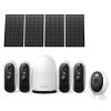 WUUK 4 Solar Outdoor Cameras and 4MP Indoor Camera view 1