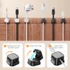 CeroDimo 12 Pack Magnetic Cable Clips, Adjustable Desk Cord Holder and Cable Organizer for Home, Office, Car, Nightstand, Adhesive Wire Holder for USB, Phone, and Desktop Management view 4