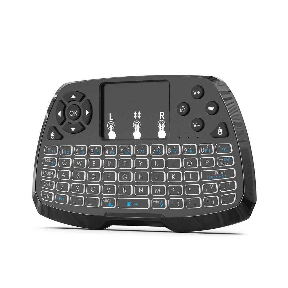 Geartist Wireless Keyboard, Rechargeable 2.4G Mini Keyboard with 7-Color RGB Backlit, Compatible with Mac, Windows