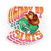 (3Pcs-3") Giddy Up Sluts Frog Stickers Funny Cowboy Frog Retro Hippie Waterproof Die-Cut Vinyl Sticker for Laptop Water Bottles Tumbler Kindle Cars Bumper Decal Gifts for Her Him 3 Inches view 1
