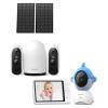 WUUK Solar Outdoor Cameras and Baby Monitor with 5.5" Display & 360 PTZ view 1