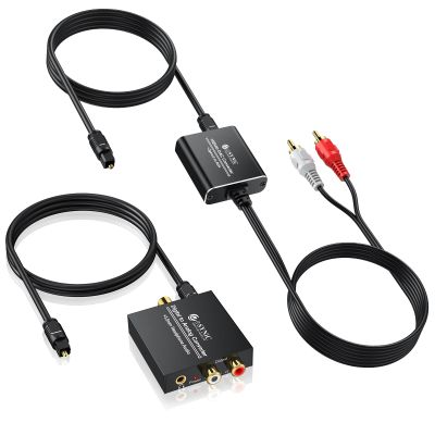 eSynic Professional Optical to RCA Adapter & 192KHZ DAC Converter Kit