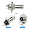 5 Pack of 16mm Aviation Plug Connector 3 Hole Flange GX16 7 Pin Male and Female Aviation Connector (7P) view 2