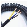 Electrical wire Spring Telescopic Spiral Cable Spring Spiral Cable 3 Core Spring Wire, Spiral Electric Cable, Black Power Cord Extensible Wire, 0.5 Square 2.5 m 5 m 7.5 m,(3 Core 20awg,Line length 2.5 view 1