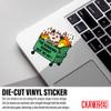 (3Pcs-3") Funny Possum The Horrors Persist But So Do I Sticker, Funny Dumpster Fire Stickers Save The Fiery Trash Waterproof Vinyl for Laptop Water Bottle Sticker Decal Gifts for Her Him 3 Inches view 2