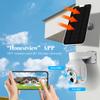 (PT Digital Zoom 100% Wire-Free) 2-Way Audio Wireless Solar Cameras, Solar Battery PIR Detection Outdoor Wireless Security Camera System Video Surveillance System (4-Cams 64G) view 4