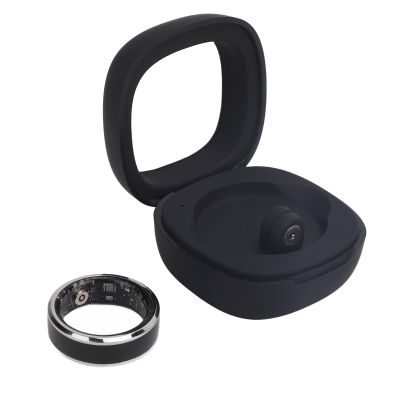 CCYLEZ Smart Ring, Aluminum Alloy Ceramic, Body Temp Tracking, Pedometer, Sleep Monitoring, Smart Sports Game, 400mAh Charging Case for Outdoors, for Birthday, Anniversary, Thanksgiving