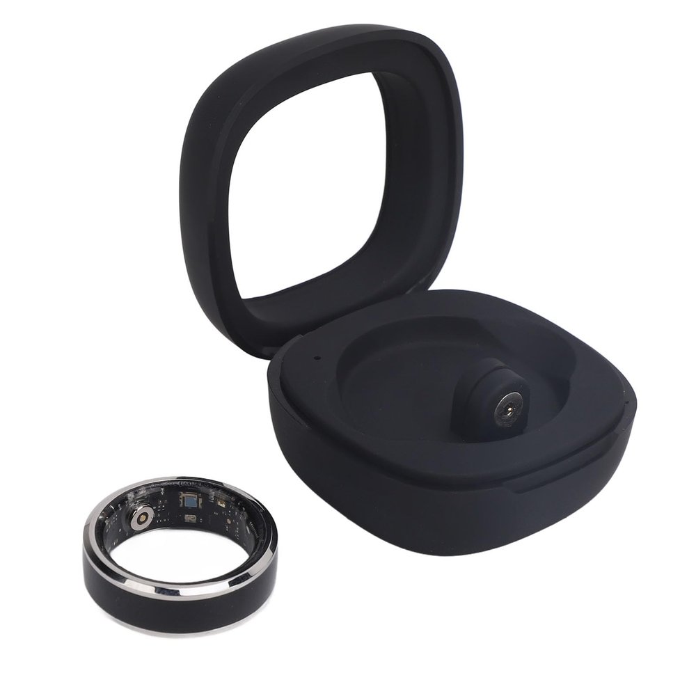 CCYLEZ Smart Ring, Aluminum Alloy Ceramic, Body Temp Tracking, Pedometer, Sleep Monitoring, Smart Sports Game, 400mAh Charging Case for Outdoors, for Birthday, Anniversary, Thanksgiving