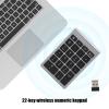 Kuuleyn RF304 22 Keys Number Pads,Numeric Keypad USB 2.4G Mini Keyboard with Receiver for Laptop,PC,Desktop,Notebook (Iron Grey) view 3