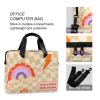 15.6 18in Laptop Case Sleeve Computer Carrying Shoulder Bag Compatible for Men Women Tablet Notebook checkerboard Print(orange) view 4