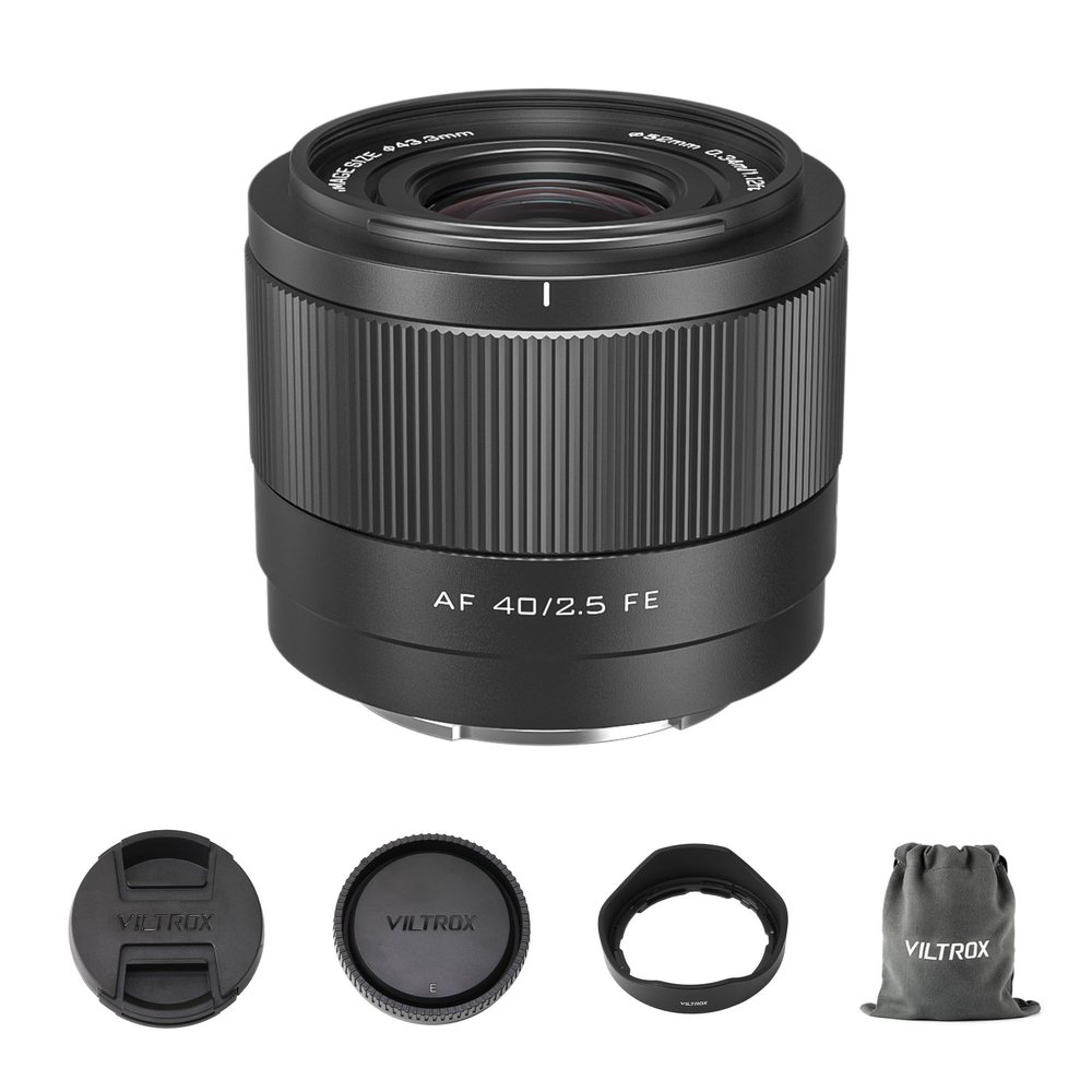 VILTROX 40mm F2.5 f/2.5 AF Lens for Sony E Mount, Wide-Angle Full-Frame Auto Focus Lens Compatible with Sony E-Mount Cameras Alpha a7cr a7cii a7c a6700 zv-e100 a6600 a6400 a7iv a7iii