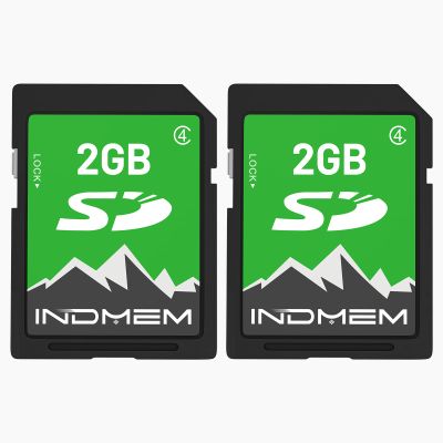 INDMEM 2GB SD Card, 2 Pack 2GB Class 4 Flash Memory Card 2G SLC Standard Secure Digital Cards for Old Digital Camera and Trail Camera