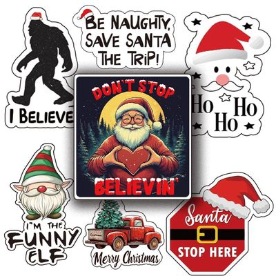 1step2dream Funny Christmas Quote Stickers | Stocking Stuffers for Gifts & Christmas Party Favors | Bookish Stickers Waterproof Vinyl Decals, Laptops, Cookie Bags