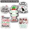 1step2dream Funny Christmas Quote Stickers | Stocking Stuffers for Gifts & Christmas Party Favors | Bookish Stickers Waterproof Vinyl Decals, Laptops, Cookie Bags view 2