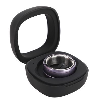 CCYLEZ Smart Ring, Smart Wearable Ring Stainless Steel, Portable Smart Ring Waterproof with Charging Case Records Daily Steps, Sleep, Body Temperature. (No. 18)
