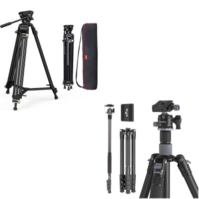 Bundle: SmallRig AD-01 Video Tripod and SmallRig AP-20 Carbon Fiber Tripod