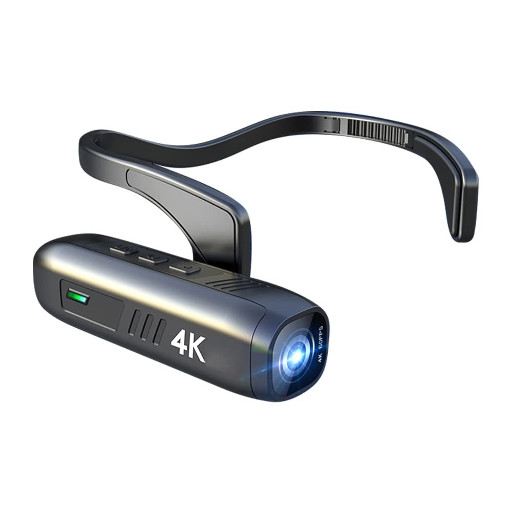4K 30FPS Head Mounted Camera Wearable WiFi Video Camera Camcorder Webcam 120Wide Angle Lens Anti-Shake APP Control