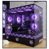 ATX Case, Computer Cases,Mid-Tower PC Gaming Case M-ATX/ITX - Front I/O USB 3.0 /Type-C Port - 270  Panoramic View Tempered Glass Panel - Includes A Themed Light Board view 1