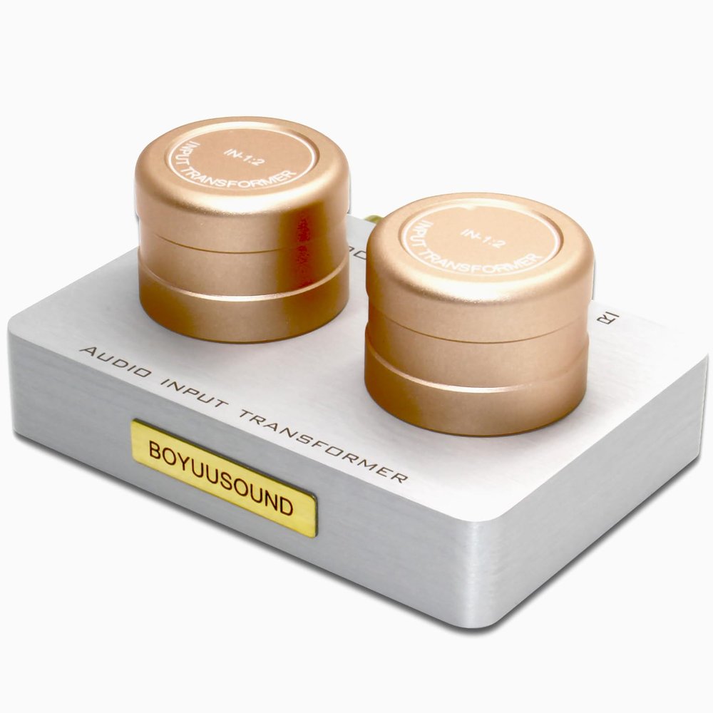 BOYUUSOUND NC-25B Passive Step-Up Transformer for Home Audio Amplifier RCA Isolation Device, Noise Reduction, Hi-Fi CD Player & Amplifier Compatible