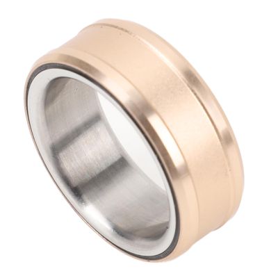 CCYLEZ Smart Ring Health Tracker, Stainless Steel Fitness Tracker Rings Golden Sleep Monitoring Intelligent Health Ring, Portable Charging Case, (Size 23 20.6mm ID for 64.6mm