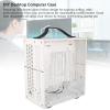 23x20.5x12cm Miniature ITX PC Case, Clear Arcylic PC Case Portable DIY Desktop Computer Case 360 Degree Open Hollow Airflow Case, Miniature ITX Desktop Computer Case (White) view 3