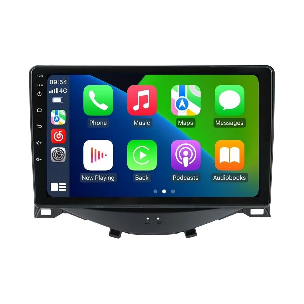 2+32GB 8Core Android Car Radio for Toyota Aygo 2014+ 9" IPS Touch Screen Built-in Car-Play Android Auto/GPS Navigation/SWC/DSP/Rear View