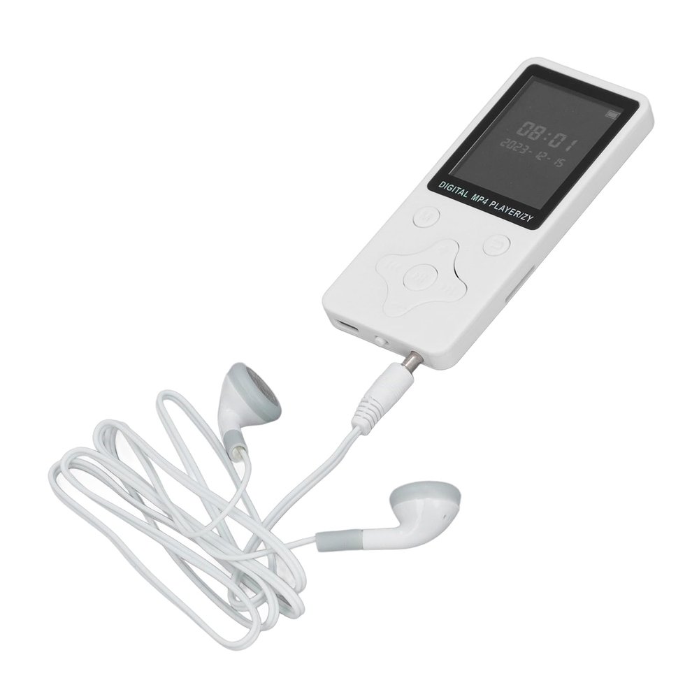 32GB MP3 MP4 Player, Music Player with Bluetooth 5.0, 1.8 LCD Display, w Speaker Video FM Ebook Photo Viewer Headphones, Lossless Sound MP3 MP4 Music Player (White)