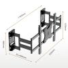 LLINVX Wall Mount TV Bracket Flush Mount Space Saving, Full Motion TV Wall Mount for 55-120 Inch TVs, Fixed TV Wall Mount, Flat Curved Screen Tilt and Swivel TV Mount view 2