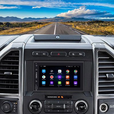 Slakerbe Android 13 Double Din Car Stereo Compatible with F150 F250 F350 2004-2014, 2G+32G 7" Touch Screen Car Stereo Radio with Wireless Carplay Android Auto GPS Navigation WiFi Mic Backup Camera