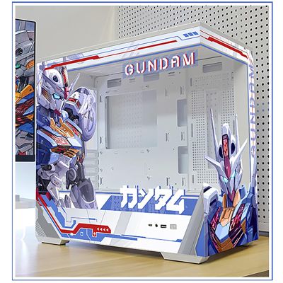 ATX Case, Computer Cases,Mid-Tower PC Gaming Case M-ATX/ITX - Front I/O USB 3.0 /Type-C Port - 270 Panoramic View Tempered Glass Panel - Includes A Themed Light Board