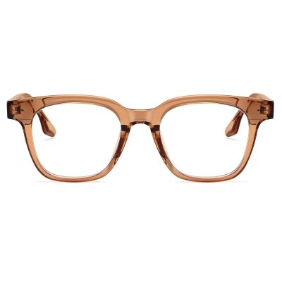 Dollger Square Blue light Glasses for Women Men Oversized Frame Computer Screen Blue light Blocking Eyeglasses Fashion Clear Tea Glasses