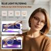 Dollger Square Blue light Glasses for Women Men Oversized Frame Computer Screen Blue light Blocking Eyeglasses Fashion Clear Tea Glasses view 3
