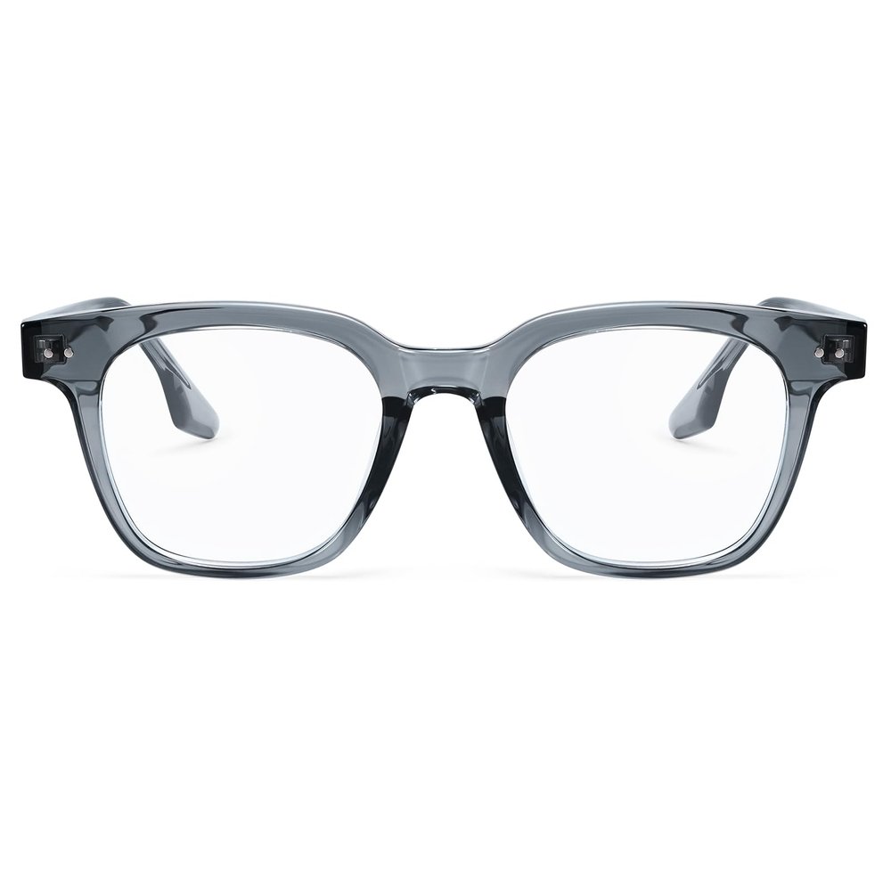 Dollger Blue light Glasses for Women Men Square Frame Computer Screen Blue light Blocking Oversized Eyeglasses Fashion Clear Gray Glasses