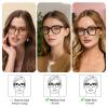 Dollger Blue light Glasses for Women Men Square Frame Computer Screen Blue light Blocking Oversized Eyeglasses Fashion Clear Gray Glasses view 2