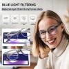 Dollger Blue light Glasses for Women Men Square Frame Computer Screen Blue light Blocking Oversized Eyeglasses Fashion Clear Gray Glasses view 3