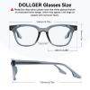 Dollger Blue light Glasses for Women Men Square Frame Computer Screen Blue light Blocking Oversized Eyeglasses Fashion Clear Gray Glasses view 4