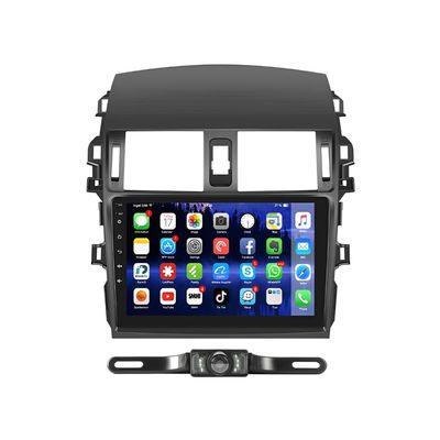 Slakerbe Android 13 Double Din Car Stereo Compatible with C*orolla 2009-2013, 2G+32G 9 Inch Touch Screen Car Stereo Radio with Wireless Carplay Android Auto GPS Navigation WiFi Mic Backup Camera