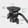 Bundle: SmallRig Tripod Fluid Head Pan Tilt Head with Quick Release Plate with CH20 Video Head with Leveling Base view 2