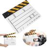 Mtlavishness V 30X25Cm Acrylic Movie Clapperboard Professional Director Action Clap Film Photography Tool Yellow Stripe White Board Pav1Ywe4 (Yellow Stripe whiteboard (PAV1YWE4)) view 4