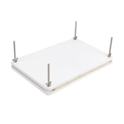 UNICRAFTALE White Rectangle Bamboo Portable Book Press Bookbinding Tool Wooden Book Press Bookbinding Paper Press for Bookbinding Supplies Flat Paper Press Machine for DIY Handmade Paper Press