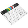 Mtlavishness V 30X25Cm Acrylic Movie Clapperboard Professional Director Action Clap Film Photography Tool Yellow Stripe White Board Pav1Ywe4 (Color Strip whiteboard (PAV1CWE4)) view 3