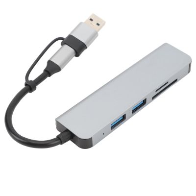 USB C Hub, 5 in 1 Multiport Adapter 5Gbps 3 USB3.0 Data Ports, SD TF Card Reader, USB C Hub Adapter for Phone Tablet Computer