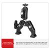 Aluminum Alloy Crab Clamp Camera Mount with 1/4 3/8 Inch Interface, Suitable for Securing Monitors, Cameras, Action Cameras, Lights, Microphones, Clamp 12 to 60mm view 2