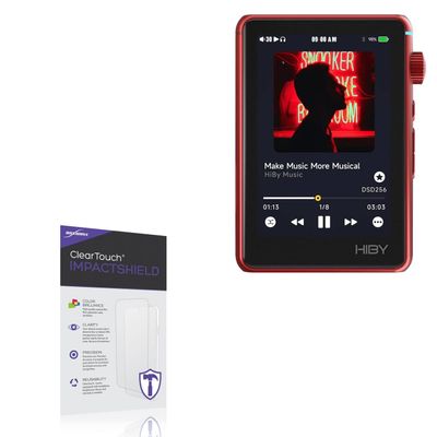 BoxWave Screen Protector Compatible with HiBy R3 (Gen II) - ClearTouch ImpactShield (2-Pack), Impenetrable Screen Protector Flexible Film