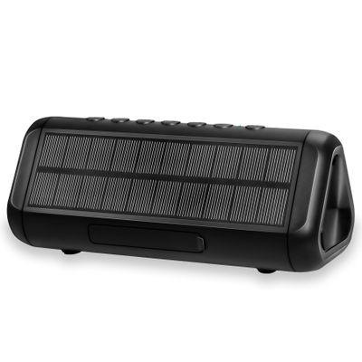 gootu Solar Bluetooth Speaker HD Sound with 5000mAh Power Bank Function, Wireless 50H Playtime,BT5.3,TWS Pairing,IPX6 Waterproof,for Home/Outdoor/Run/Hiking/Travel/Riding/Beach/Camping/Office/Room